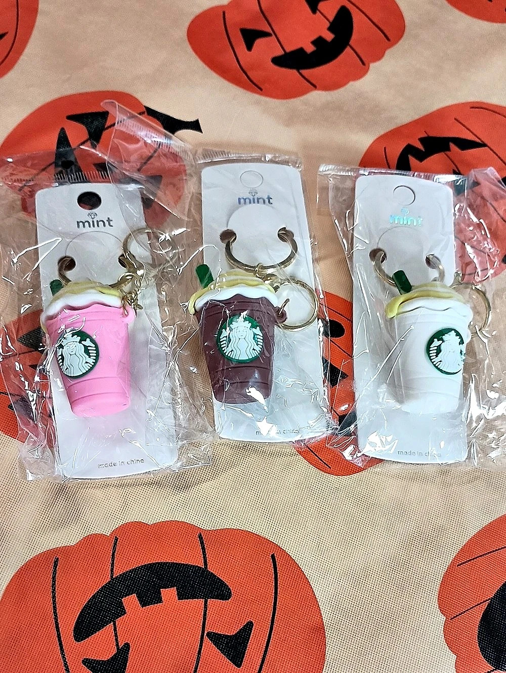 3pc Fashion Ice Coffee Keychain Bag Charms